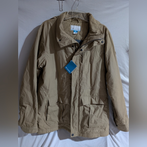 NWT Men's XL Columbia Tan Wander Yonder Hooded Jacket XM3011